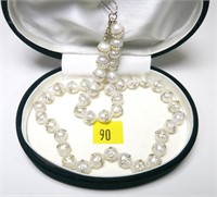 Sterling silver freshwater pearl necklace