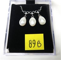 Sterling silver freshwater pearl necklace