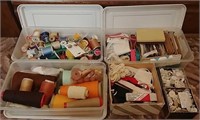 B1- Boxes of Buttons and Sewing Thread