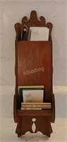 KT- Vintage Wooden Match Holder with Matches