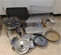 KT- Vintage Waffle Maker & Assorted Kitchen Items