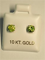 $120 10K Peridot Earrings