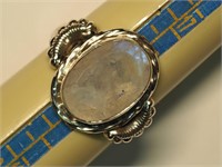 $240 Sterling Silver Moonstone Ring