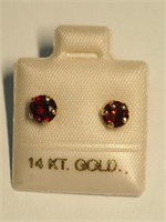 $120 14K Garnet Earrings