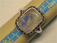 $280 Sterling Silver Moonstone Ring
