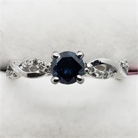 $4000 14K Blue Dia W.Dia Ring