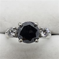 $6900 14K Black Dia W.Dia 4.50Gms Ring