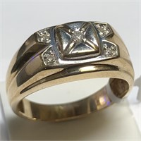 $1700 10K  Diamond 4.5Gm Men'S Ring