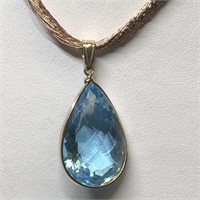 $2750 14K Blue Topaz Necklace