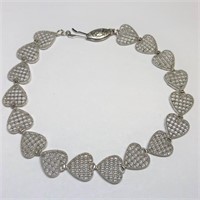 $1175 14K Heart Shaped Bracelet