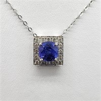 $6700 10K Tanzanite  Diamond Necklace