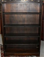 EARLY 20TH C. MAHOGANY OPEN FRONT BOOKCASE, 4