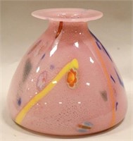 Pink Azzurra Italian Art Glass Vase.