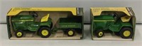 2x- JD L&G Tractors in Green & Yellow Boxes
