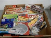 BOX OF ASSTD RUBBER FISHING WORMS