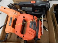 USED ELECTRIC SCROLL SAW, STAPLER AND SANDER