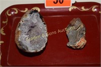 GROUP OF 2 SMALL GEODES