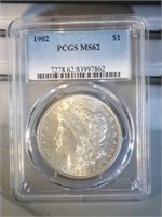 1902 PCGS MS62 Morgan Silver Dollar