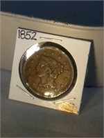 1852 large cent