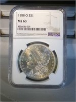 1888 O NGC MS63 Morgan Silver Dollar