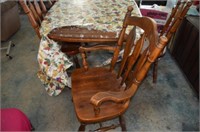 Wood Table & 5 Chairs