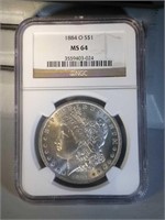 1884 O NGC MS64 Morgan Silver Dollar