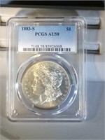 1883 S PCGS AU58 Morgan Silver Dollar