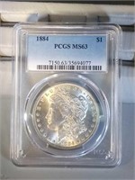 1884 PCGS MS63 Morgan Silver Dollar
