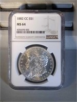 1882 Carson City NGC MS64 Morgan Silver Dollar