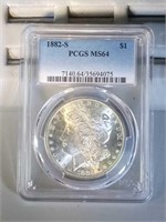 1882 S PCGS MS64 Morgan Silver Dollar