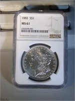 1882 NGC MS61 Morgan Silver Dollar