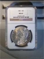 1881 NGC MS63 Morgan Silver Dollar