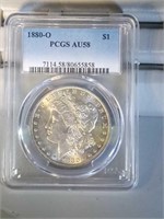 1880 O PCGS AU58 Morgan Silver Dollar