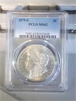 1879 S PCGS MS62 Morgan Silver Dollar