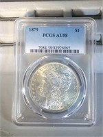 1879 PCGS AU58 Morgan Silver Dollar