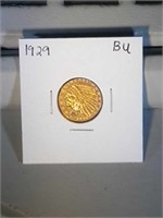 1929 $2.50 gold Indian BU coin