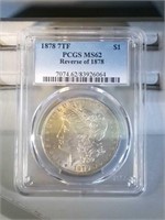 1878 7TF Rev of 78 PCGS MS62 Morgan Silver Dollar