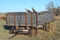 Old Steel Wheeled Corn Wagon
