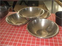 Lot of 4 12"Stainless Bowls