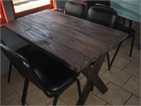 28"x48' Stained Wood Table