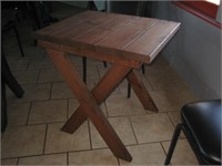 28"x24"Stained Wood Table