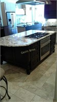 Brookhaven kitchen island, with Wolf gas stove