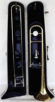 CONN BRASS TROMBONE IN CASE, SOME DENT, OVERALL