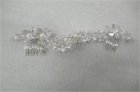 Large Stainless Steel Diamond Encrusted Hair Pin