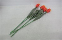 Plastic Tulip Set of 4 - Orange