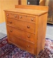 B2 Pine two over three drawer chest