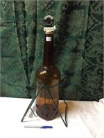 CANADIAN CLUB BOTTLE AND STAND