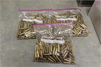 (3) Bags 22-250 Brass Approx 564 Rounds, Used