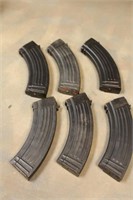 (6) AK-47 Magazines with Assorted Ammunition