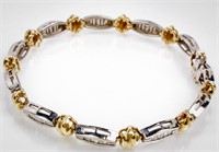 Jewelry 14kt White & Yellow Gold Diamond Bracelet